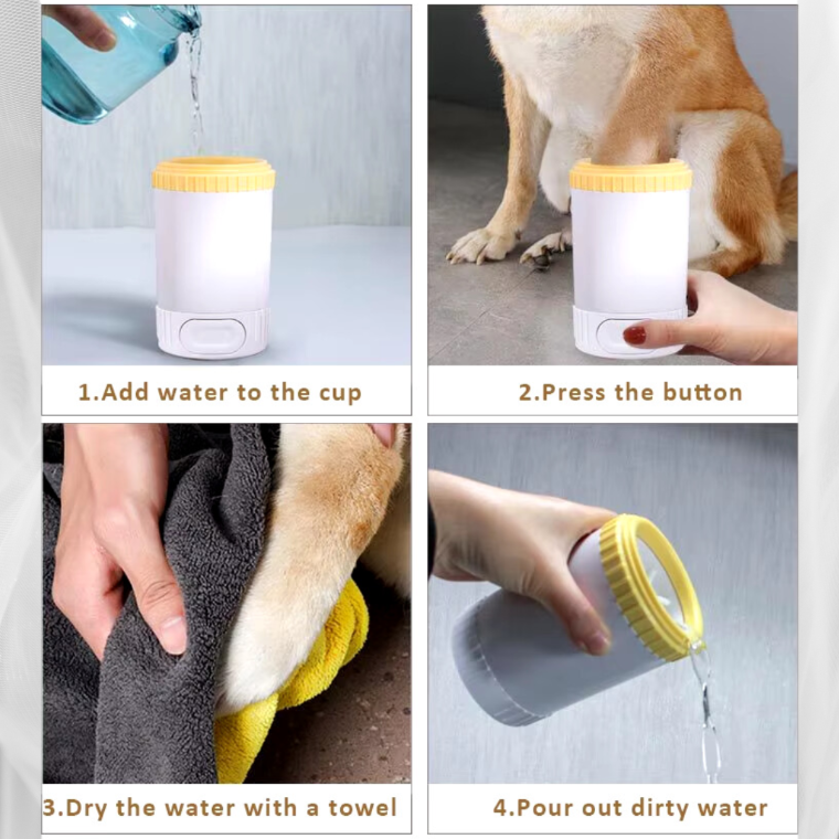 Pedi-Paw™ - Semi-automatic pet paw cleaning cup